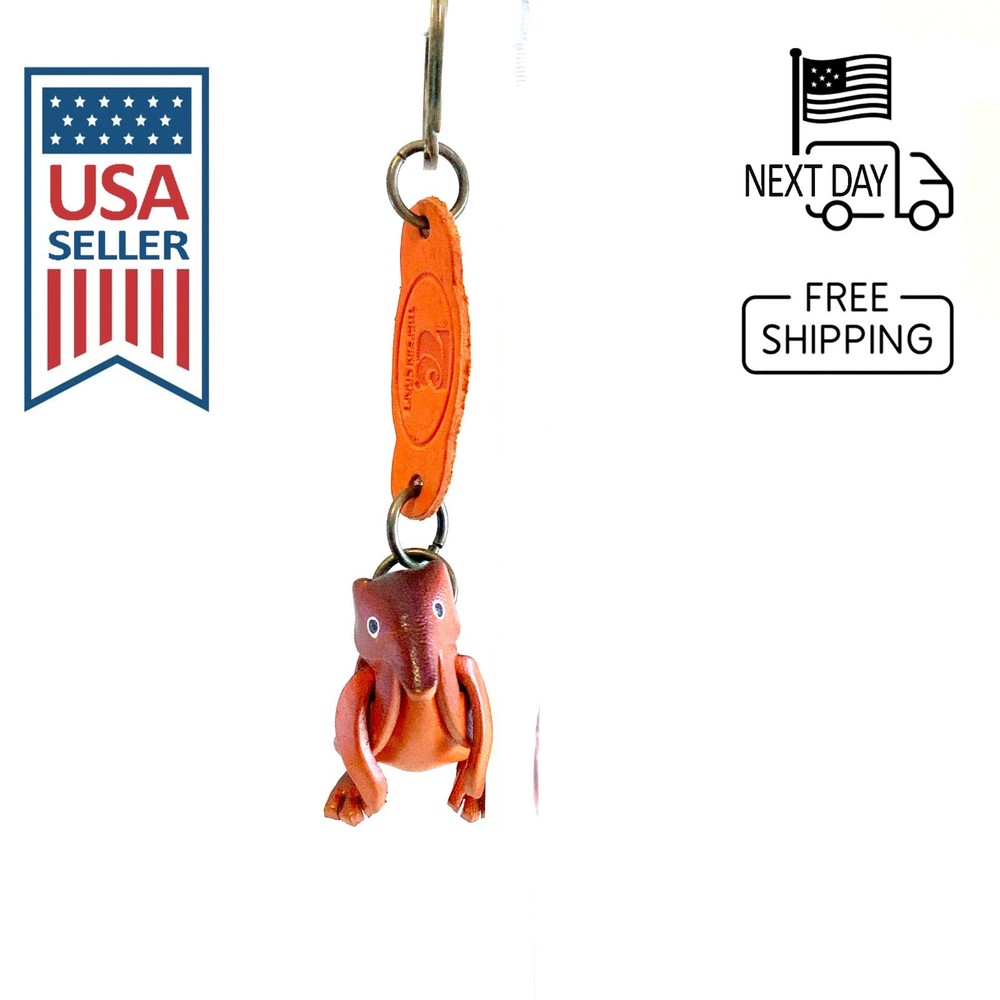 Penguin Handmade Leather Keyring