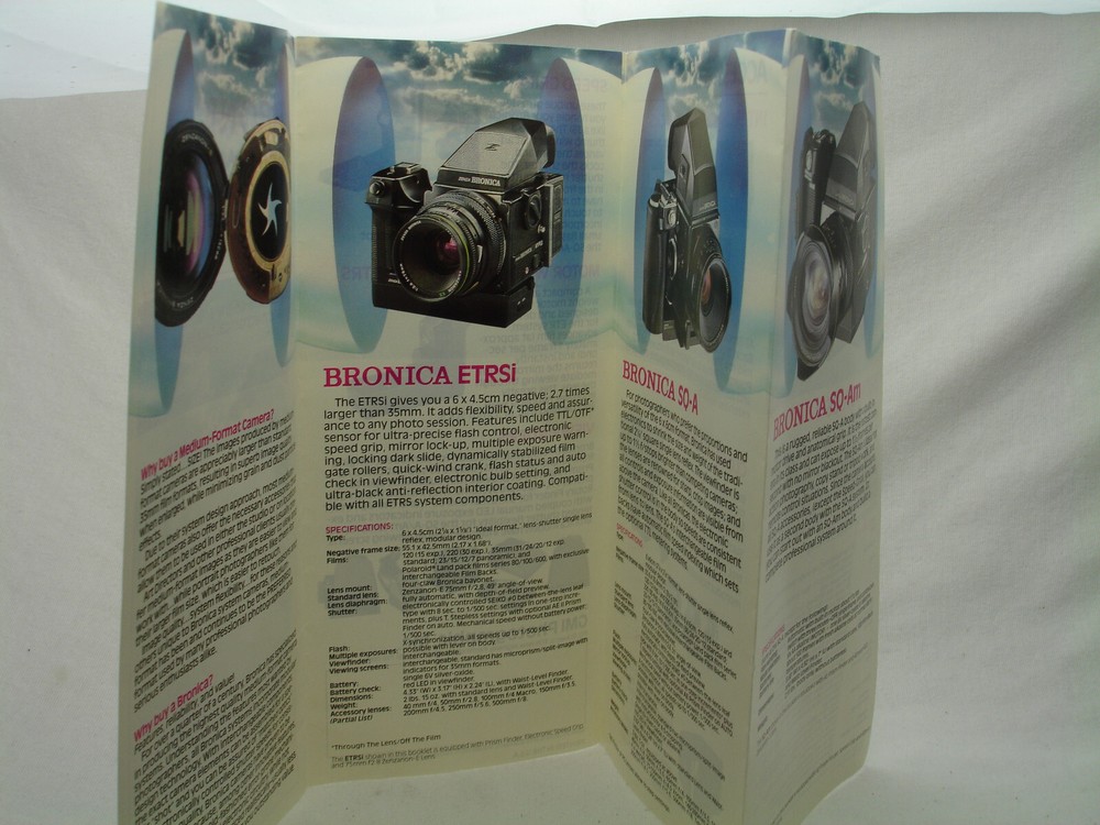 Bronica Medium Format Camera Systems Brochure + small Booklet
