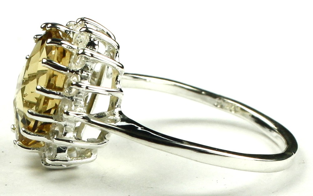 Citrine, Solid 925 Sterling Silver Ladies Ring, SR283-Handmade