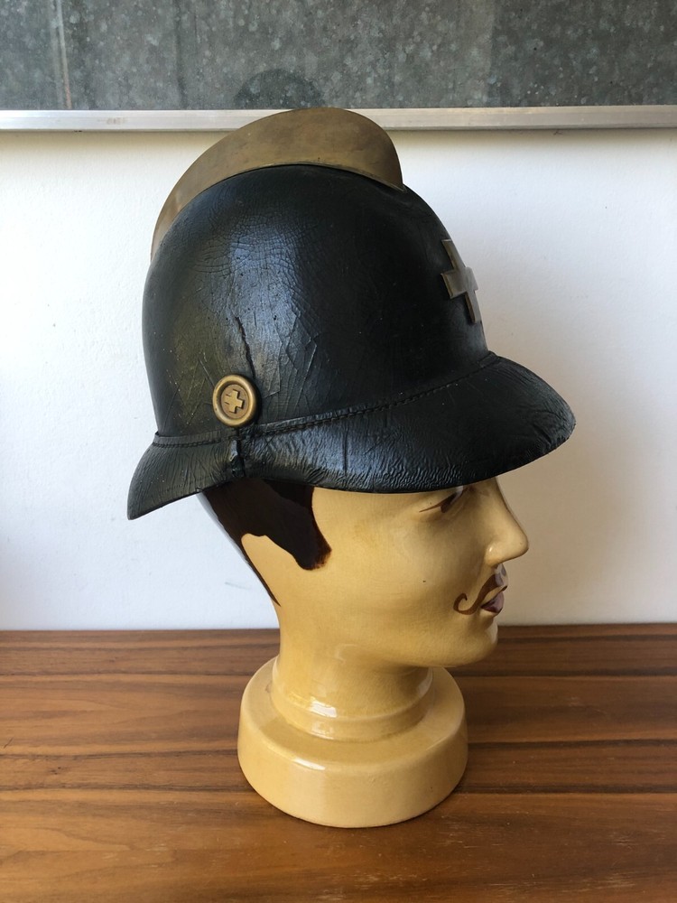 SWISS leather FIRE helmet 1900's