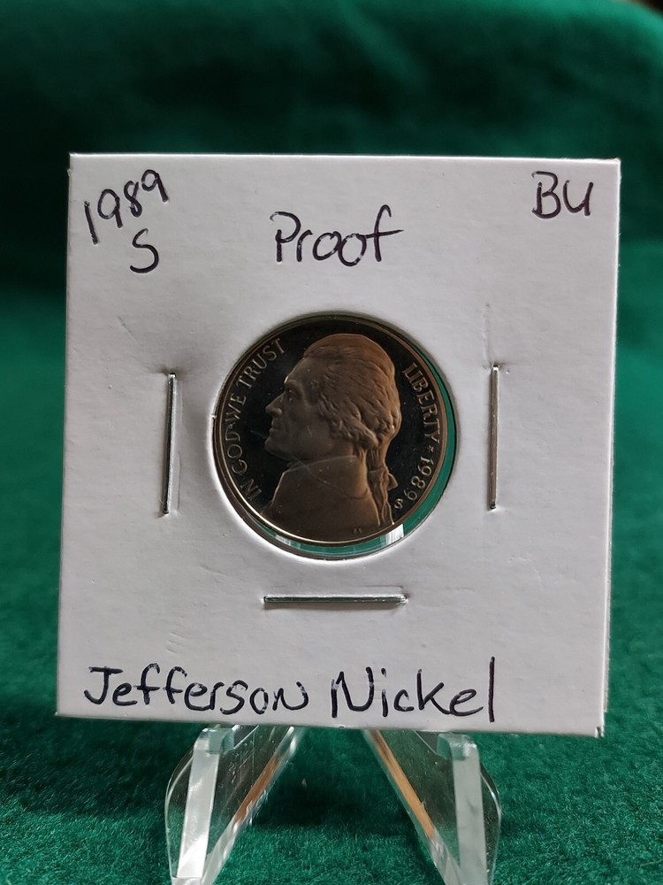 1989 S Jefferson Nickel Clad Proof