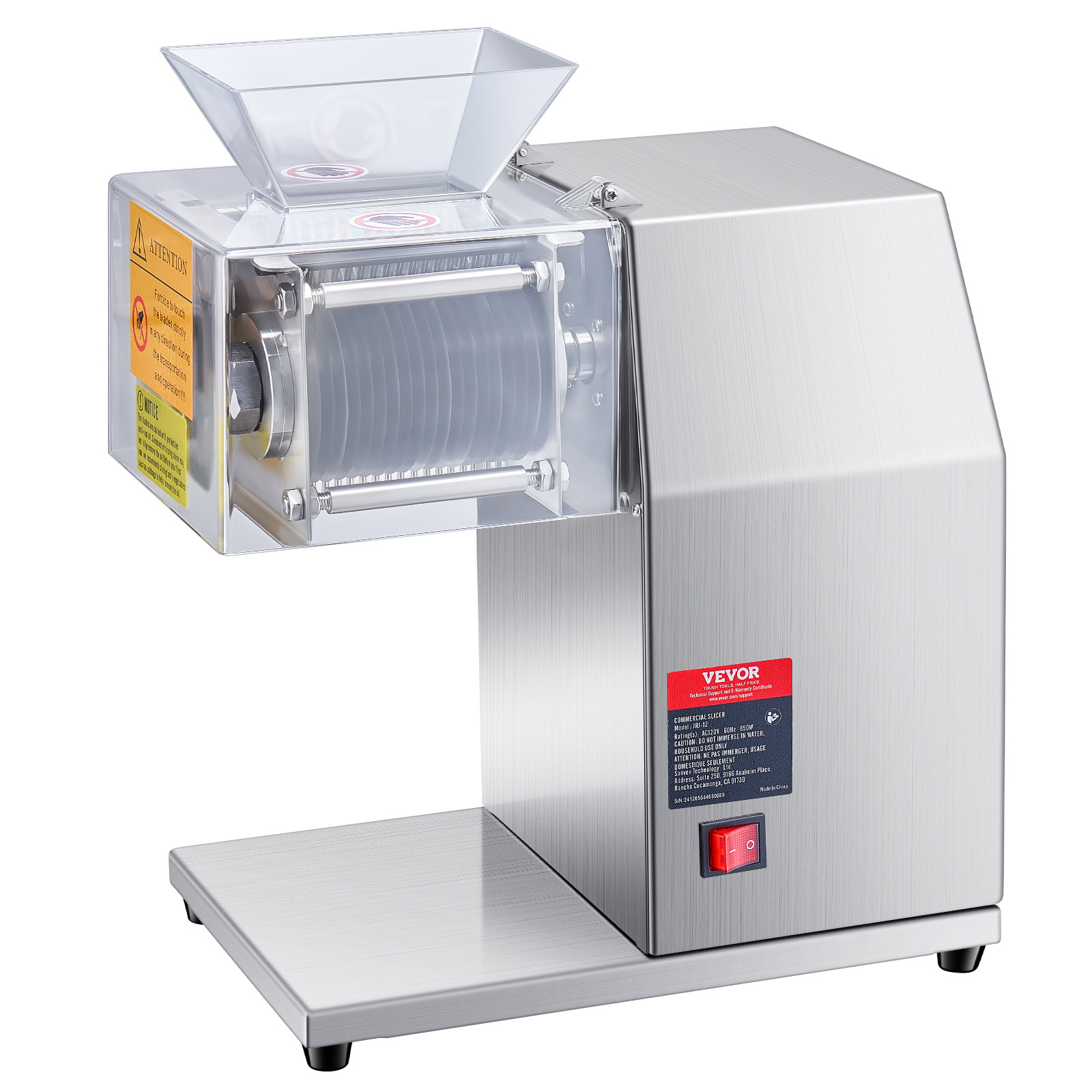 Electric Meat Cutting Machine 850W 5mm Commercial Meat Cutter Slicer Kitchen