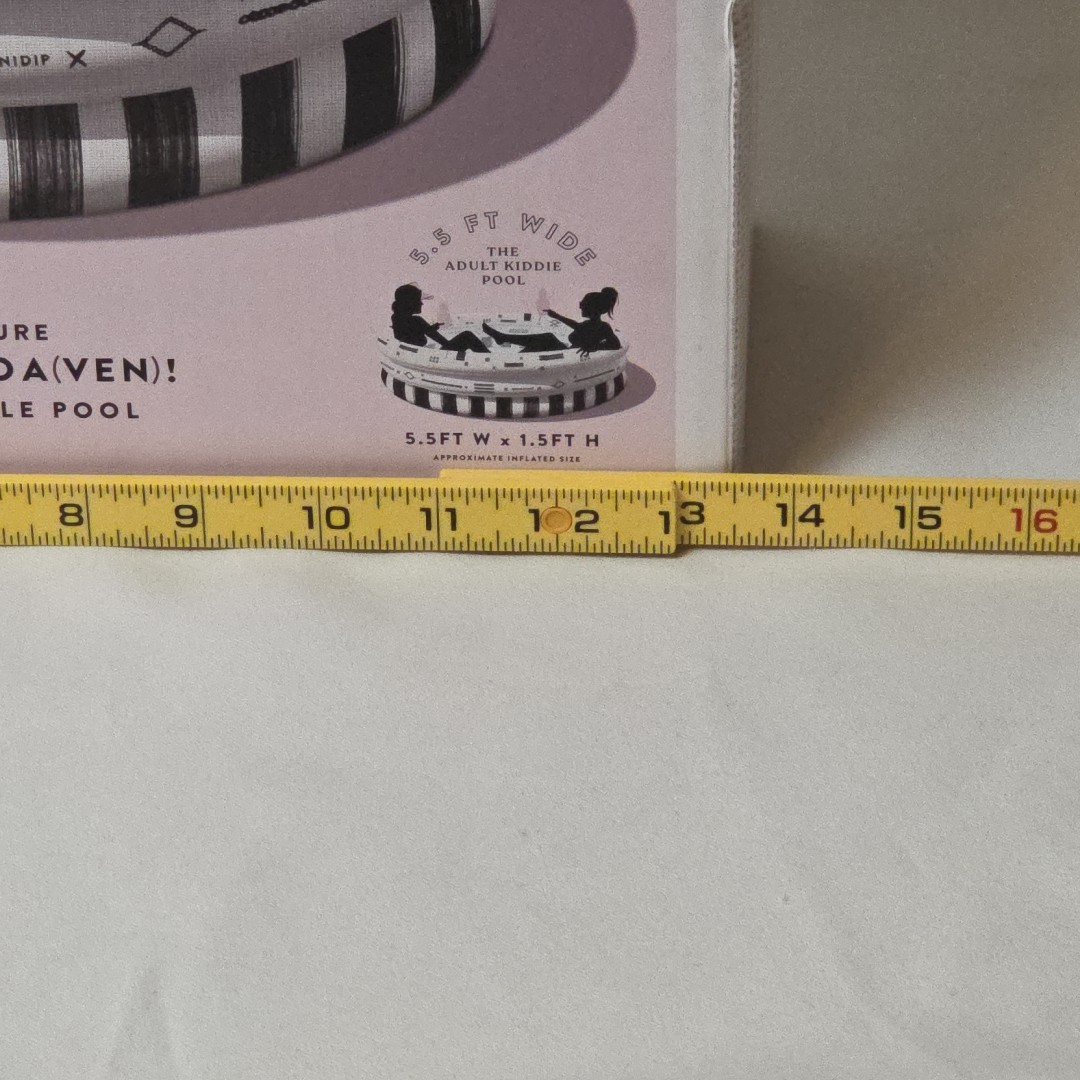 LA VACA MinniDip Totally Whoaven Inflatable Adult Kiddie Pool 5.5.FT W x 1.5FT H