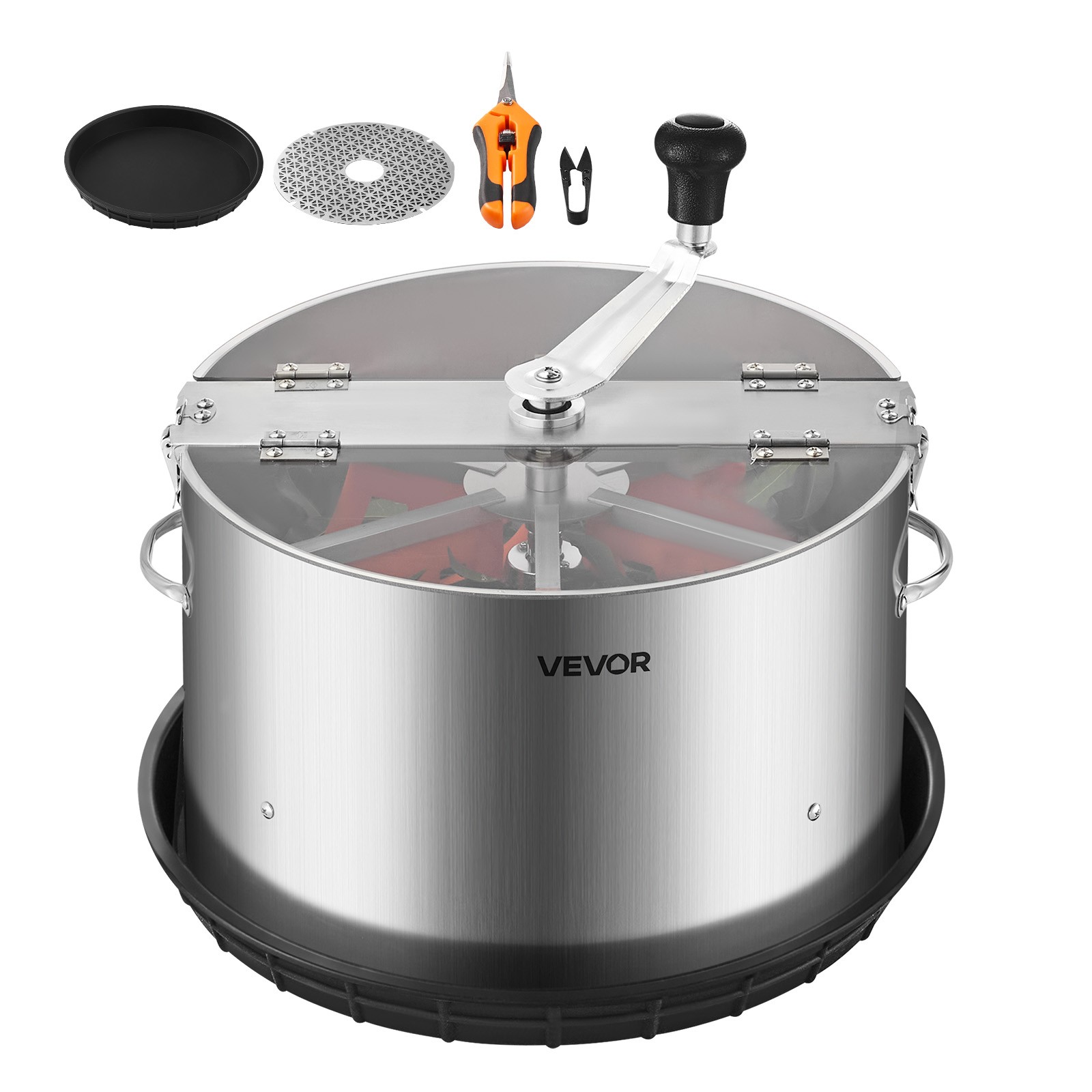 VEVOR Manual Bud Leaf Trimmer 12 inch / 16 inch Hydroponic Trimming Machine Pot