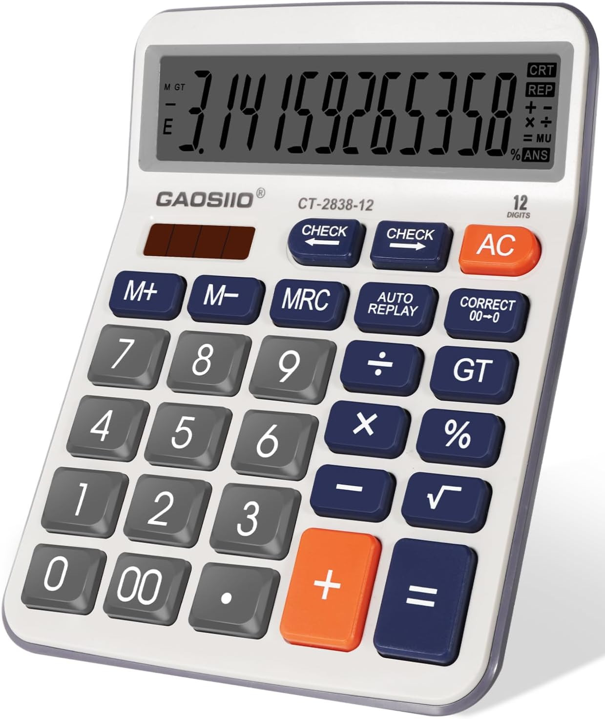 Desktop Calculator, Extra Large 5 Inch LCD Display, Desk Calculator, 12 Digits,