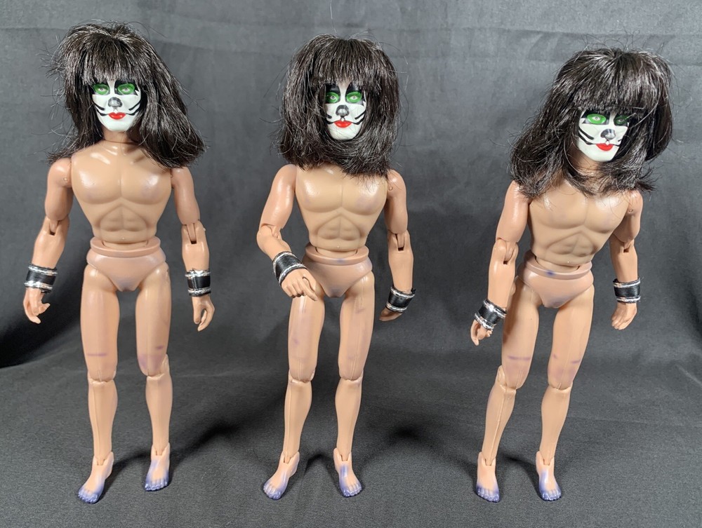 ✨KISS Figures Toy Co 8" Dolls Set Of Three No Clothes The Catman NOS✨