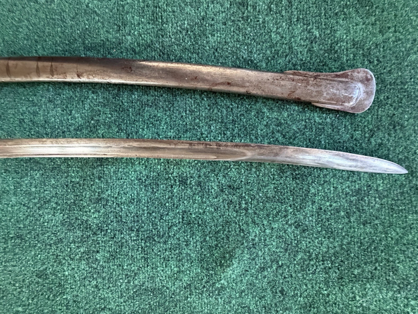 US CIVIL WAR CAVALRY SWORD WITH SCABBARD DATED 1862