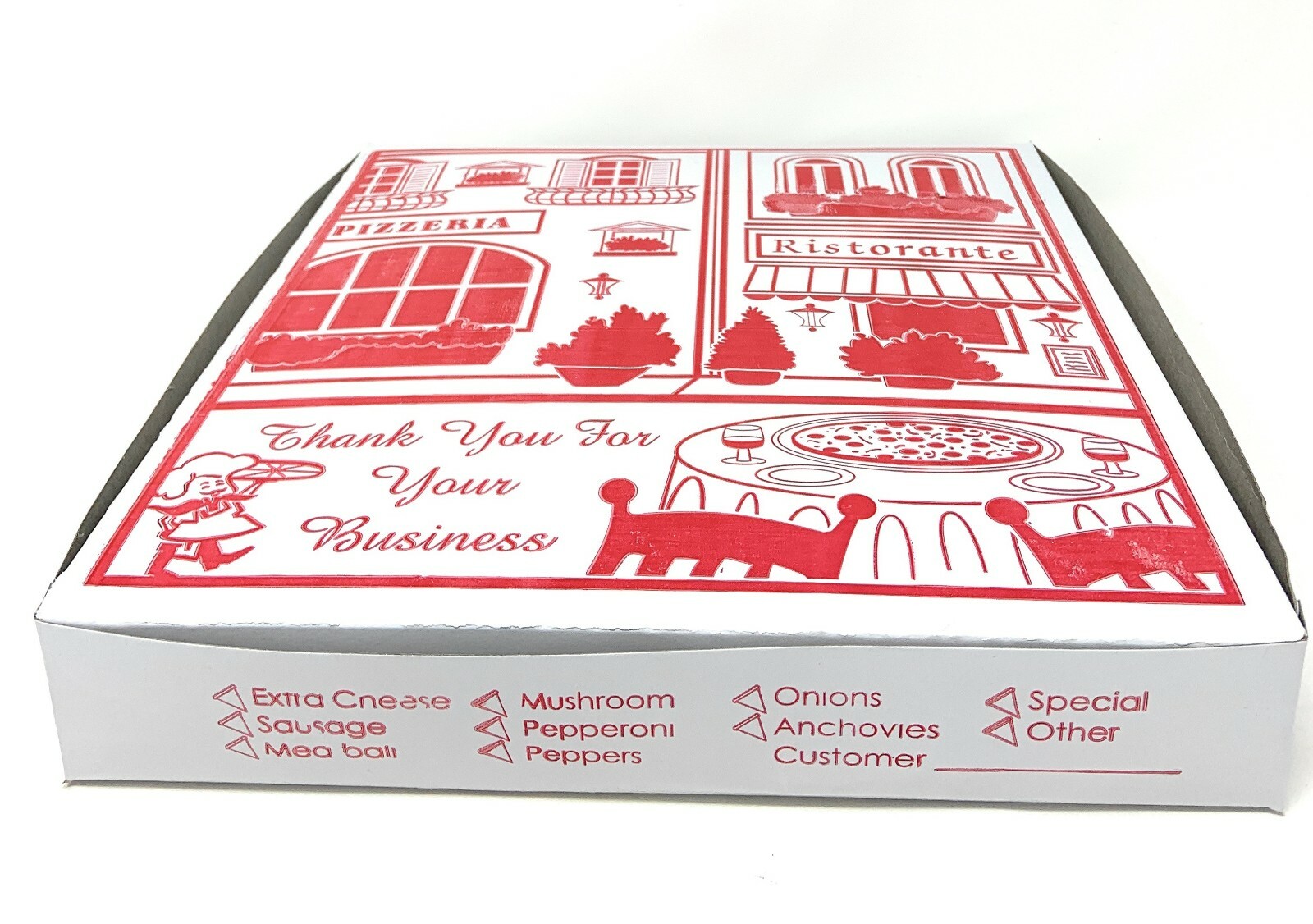 10" Pizza Box by Rock Tenn, 10" Length x 10" Width x 1.75" Depth, Clay Coated |