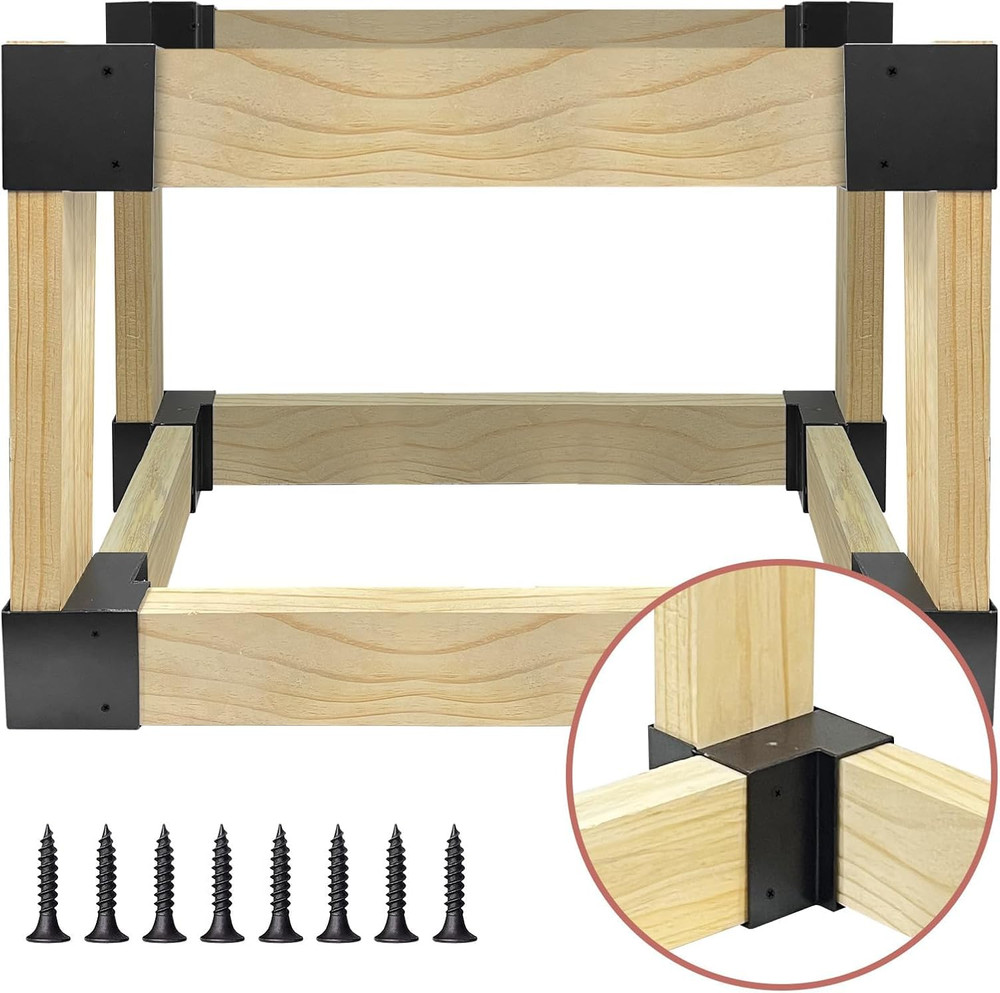 Workbench Corner Brackets, 8 Pcs Steel Workbench Kit for Custom Workbench Shelvi