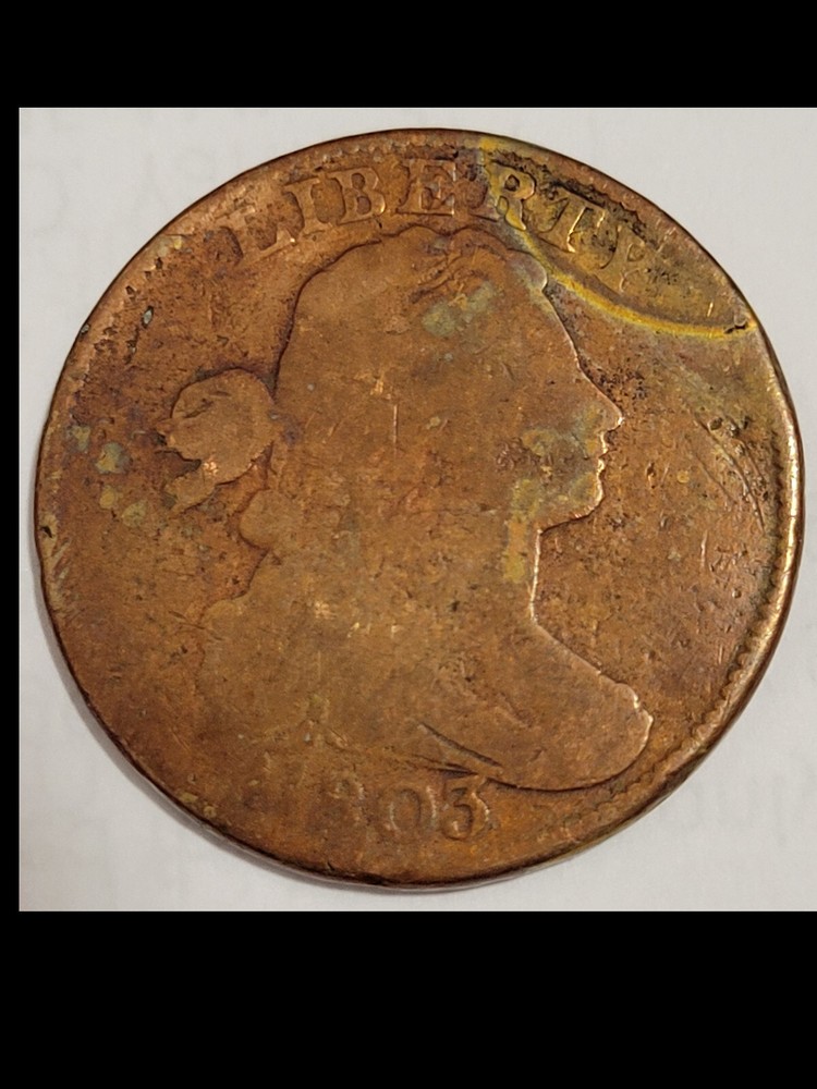 1803 Draped Bust US Copper Large Cent 1C