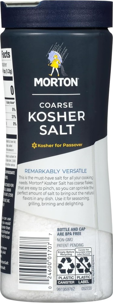 Morton Coarse Kosher Bottle, 1Lb, 2 Pack