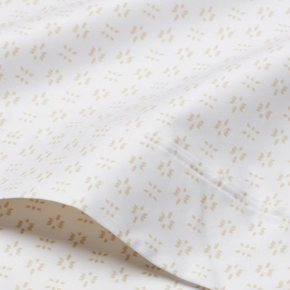 Threshold 400 Thread Count Cotton 3PC Sheet Set Wrinkle-Resistant