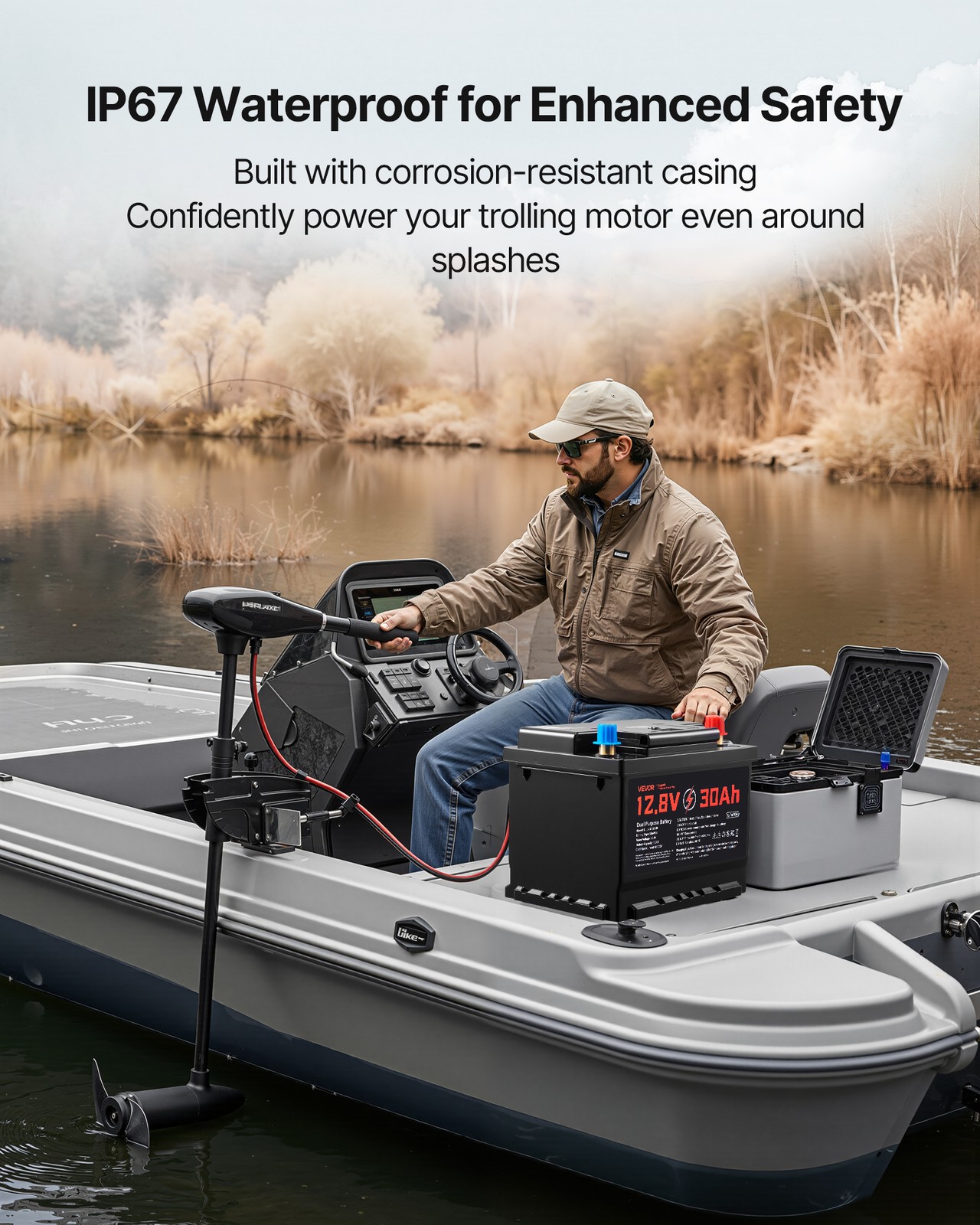 VEVOR 12V 30Ah Dual Purpose LiFePO4 Lithium Battery 600 CCA Starter Deep Cycle