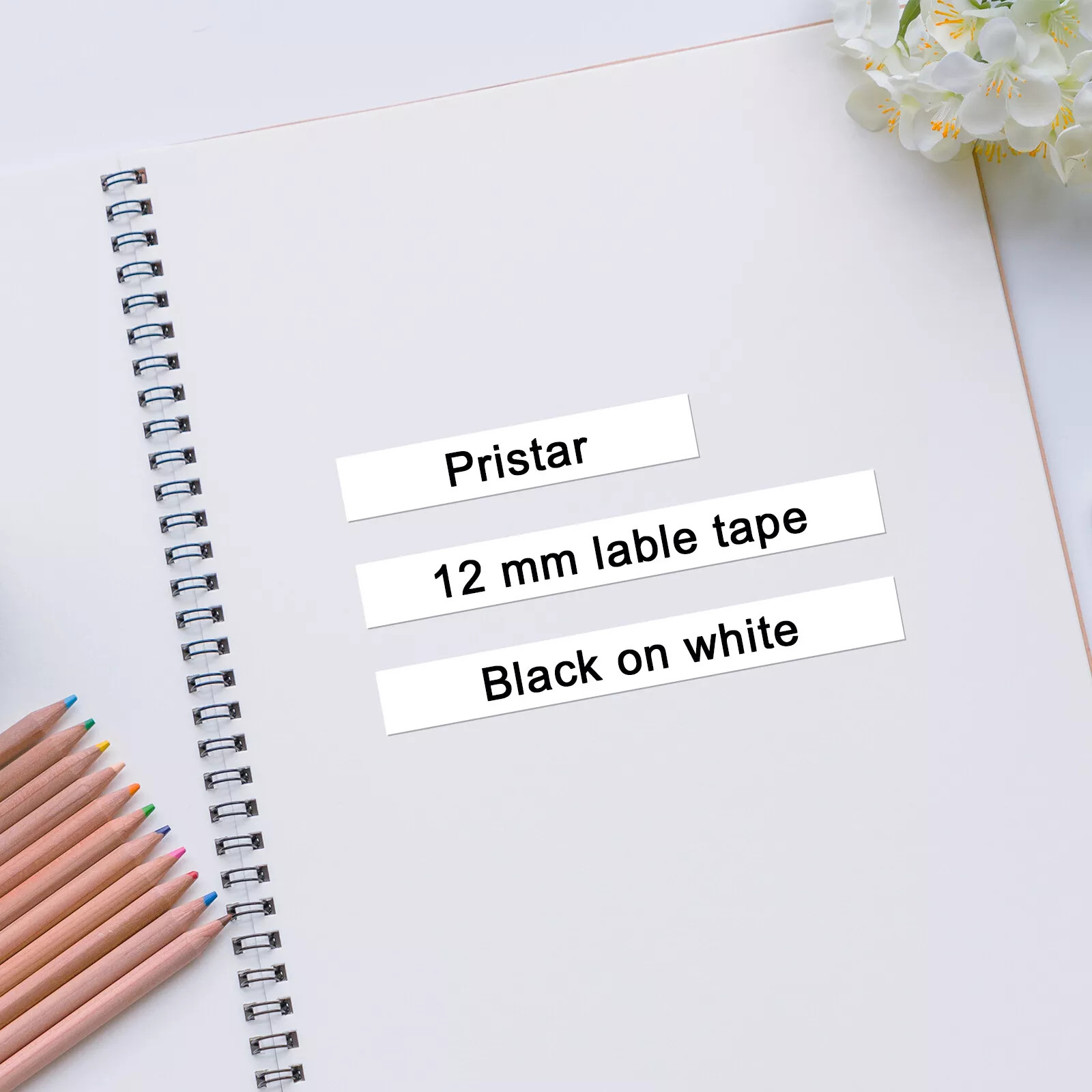 10PK DYMO LetraTag Tape Refills 91330 12mm Compatible for LT-100H White Paper