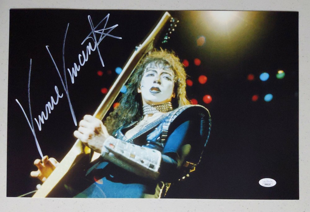 VINNIE VINCENT Signed 11x17 KISS Poster Autograph JSA BAS BECKETT COA E