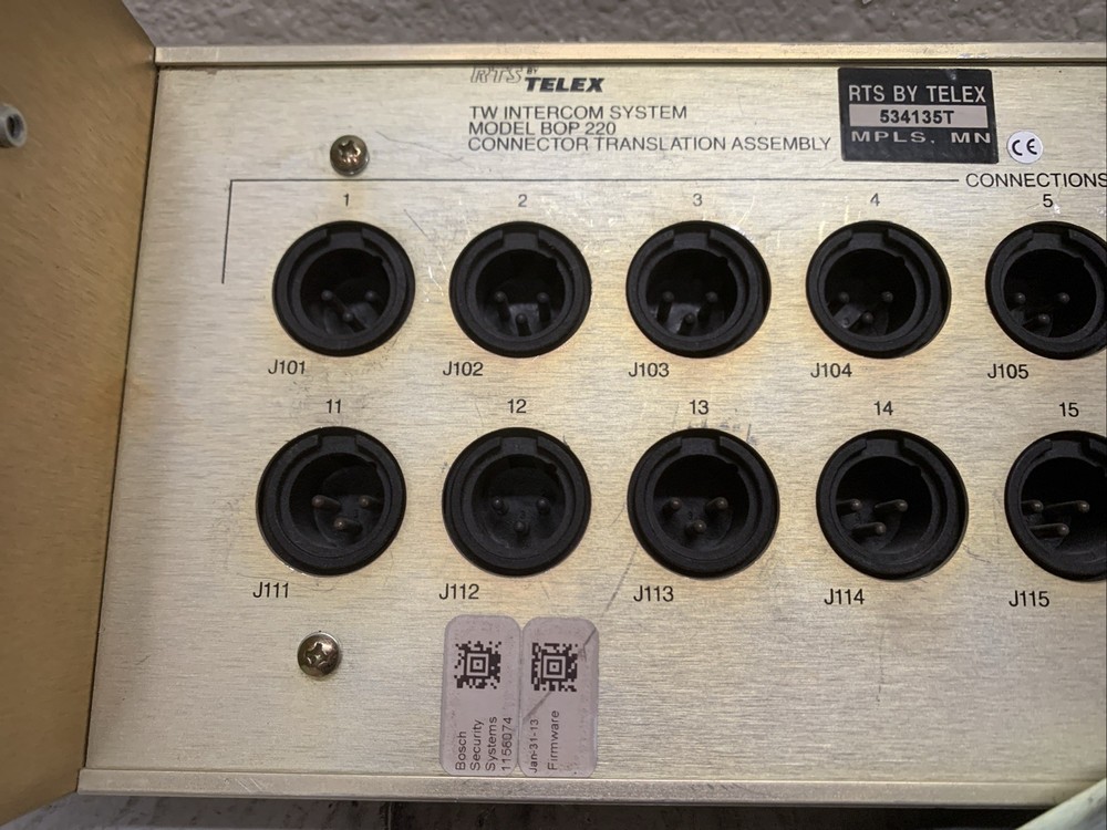 Telex RTS Systems BOP 220 Intercom System Connector Translation Assembly
