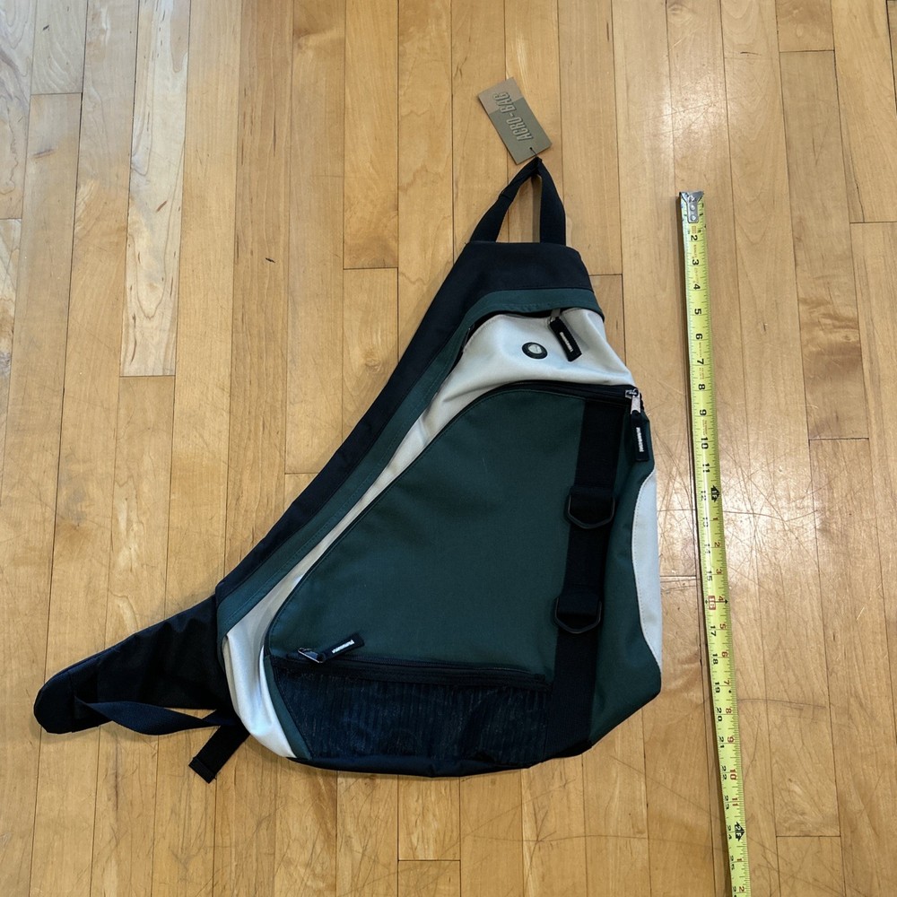 ACRO-BAG One Shoulder Single Strap Backpack Green/White/Black - NWT