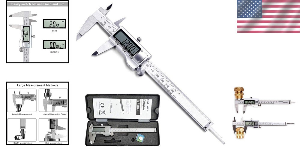 Digital Measuring Tool, Electronic Micrometer, 6 Inch/150 mm