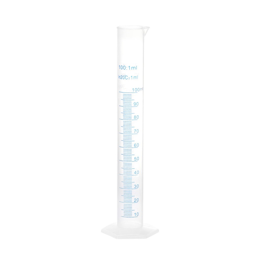 Measuring Cylinder,for DIY Projects, Science Lab, (Clear White, 100ml)