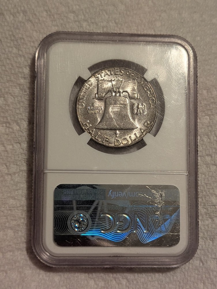 1954-S Franklin Silver Half Dollar 50c NGC MS65!!!!!!!