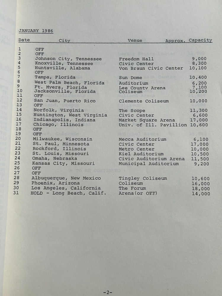 KISS Tour Itinerary Book Asylum Concert ERIC CARR Vintage Kiss Memorabilia