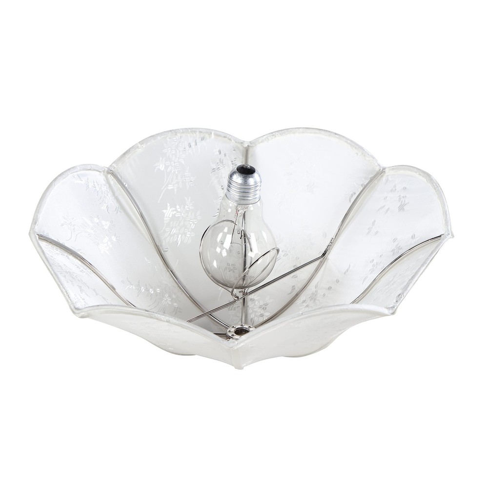 Aspen Creative 52004 Ceiling 13" diameter x 5" Height, White with Leaf