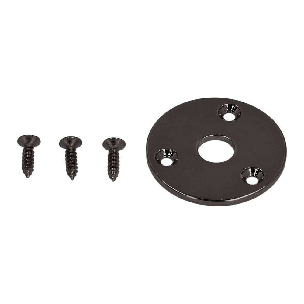 Guitar Jack Socket Plate Round Metal Input Output Cover Replacement Hardware For