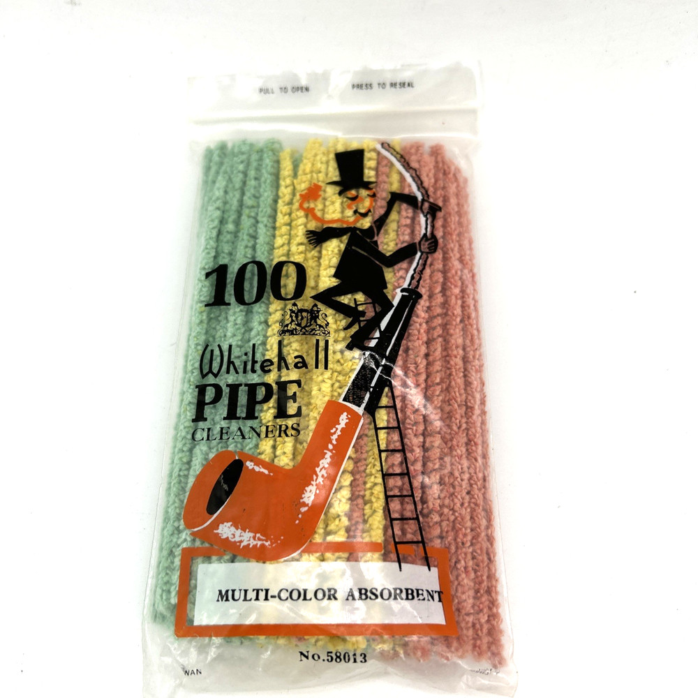 Whitehall Absorbant Pipe Cleaners Multi-Colored 100 Count New Sealed 58013