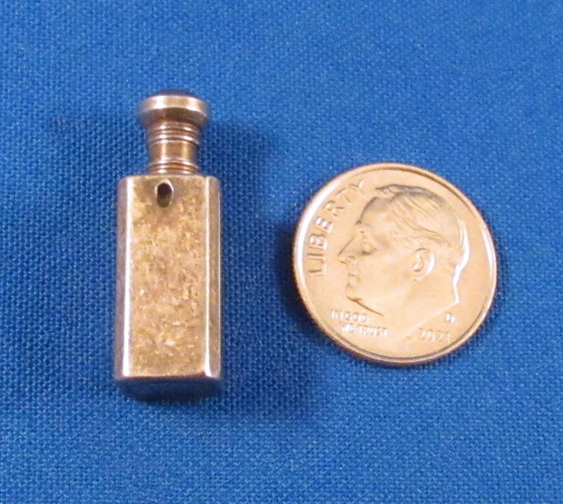 Vintage Small Classic .925 STERLING SILVER Chatelaine Perfume Scent Bottle