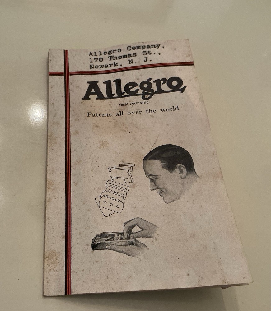 Vtg. Allegro Automatic Honing. & Stropping Machine Original Bo