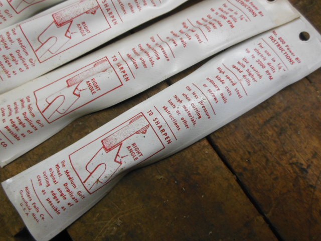 vintage Millers Falls high speed steel power bits old workshop tool