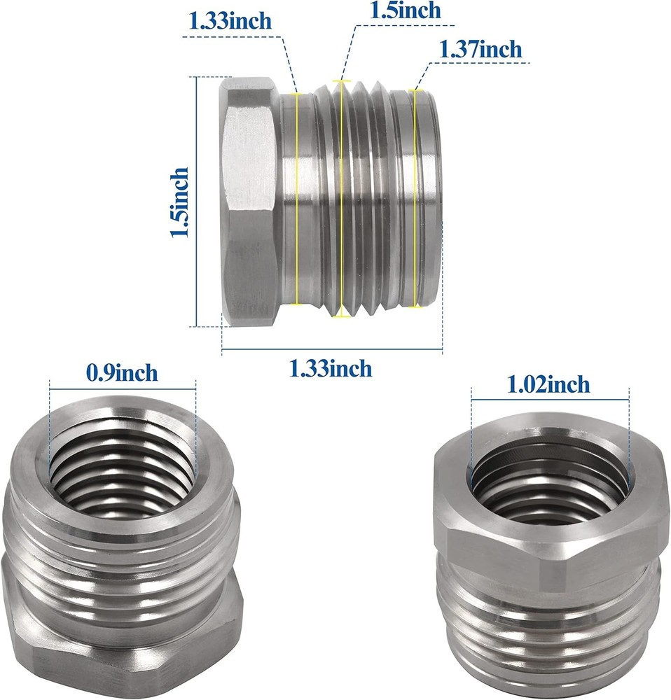 1 Inch 8 TPI Thread Chuck Insert/Adapter Compatible with NOVA lathe External ...