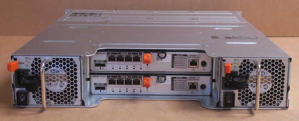 Dell PowerVault MD3200i iSCSI SAN Storage Array Dual MD32 Controller 12x 3TB SAS
