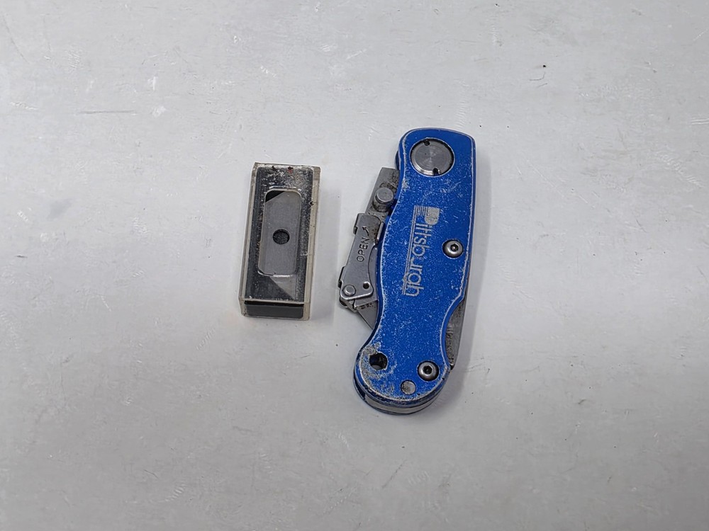 Pittsburgh Mini Lockback Folding Utility Knife With Blades