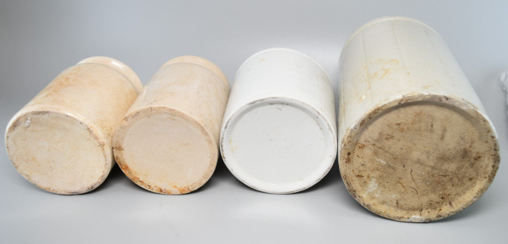 Vintage Stoneware Storage Jars X4
