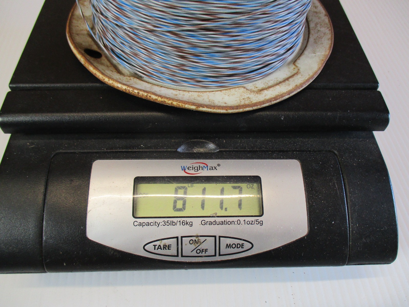 Thermax 22 AWG Stranded SPC Wire PTFE Teflon Mil-Spec Blue Brown White NOS