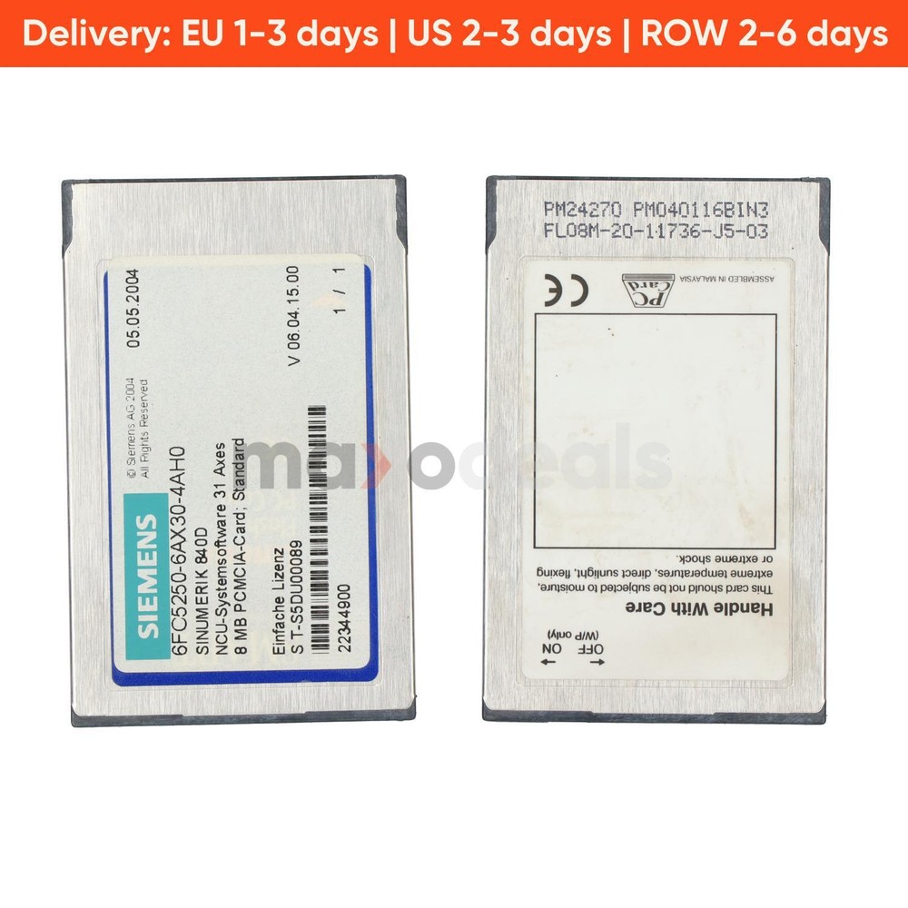 Siemens 6FC5250-6AX30-4AH0 Sinumerik 840D System Software Used UMP