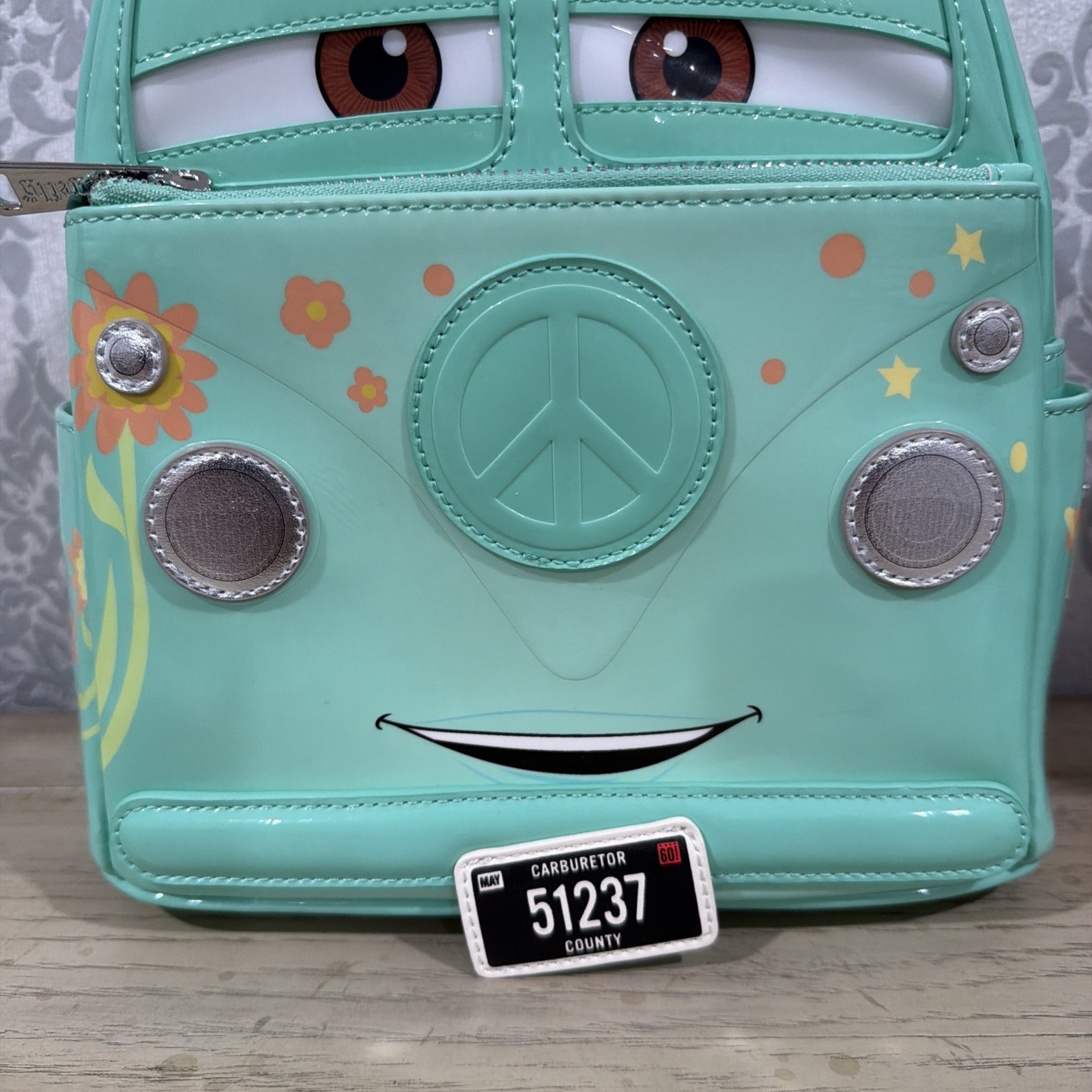 Loungefly Disney Pixar Cars Fillmore Mini Backpack NWT