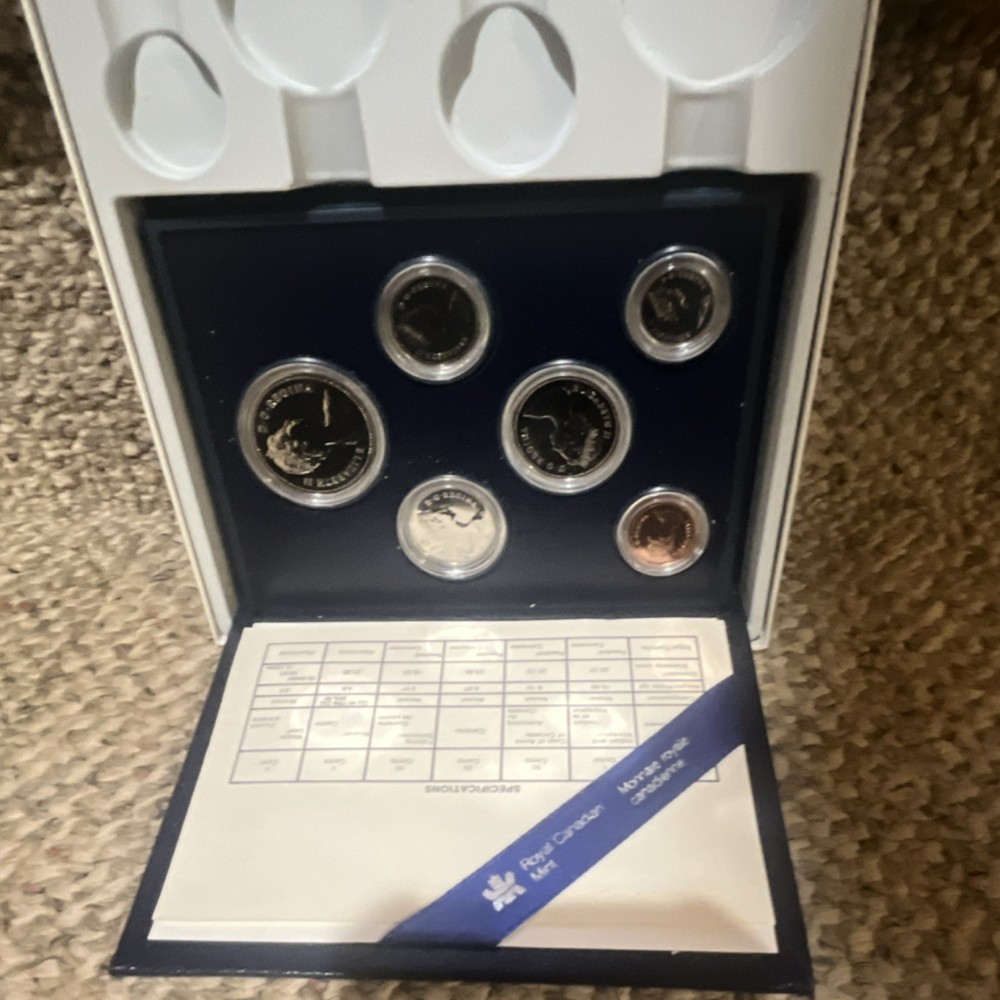 1983 Royal Canadian Mint Proof Coin Set with Certificate & Presentation Case
