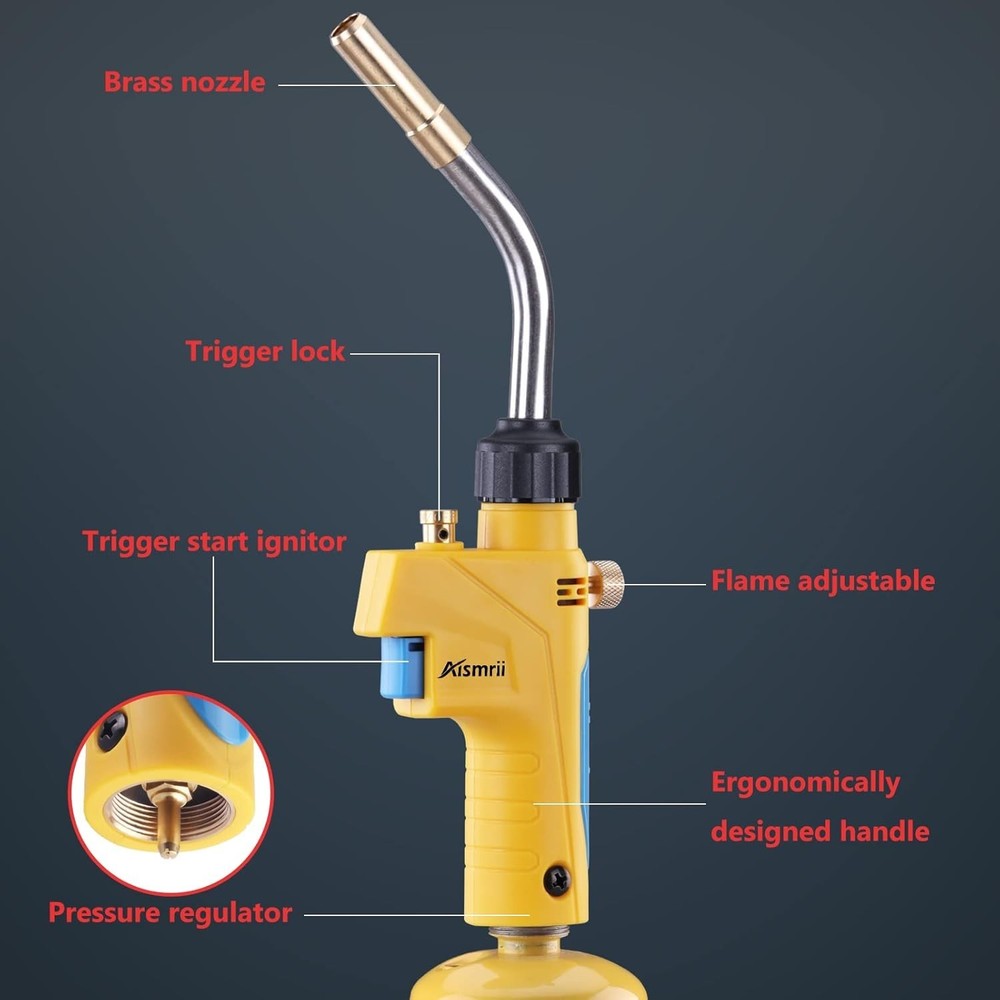 Durable MAPP/Propane Torch with Instant Ignition – For Professionals & DIYers