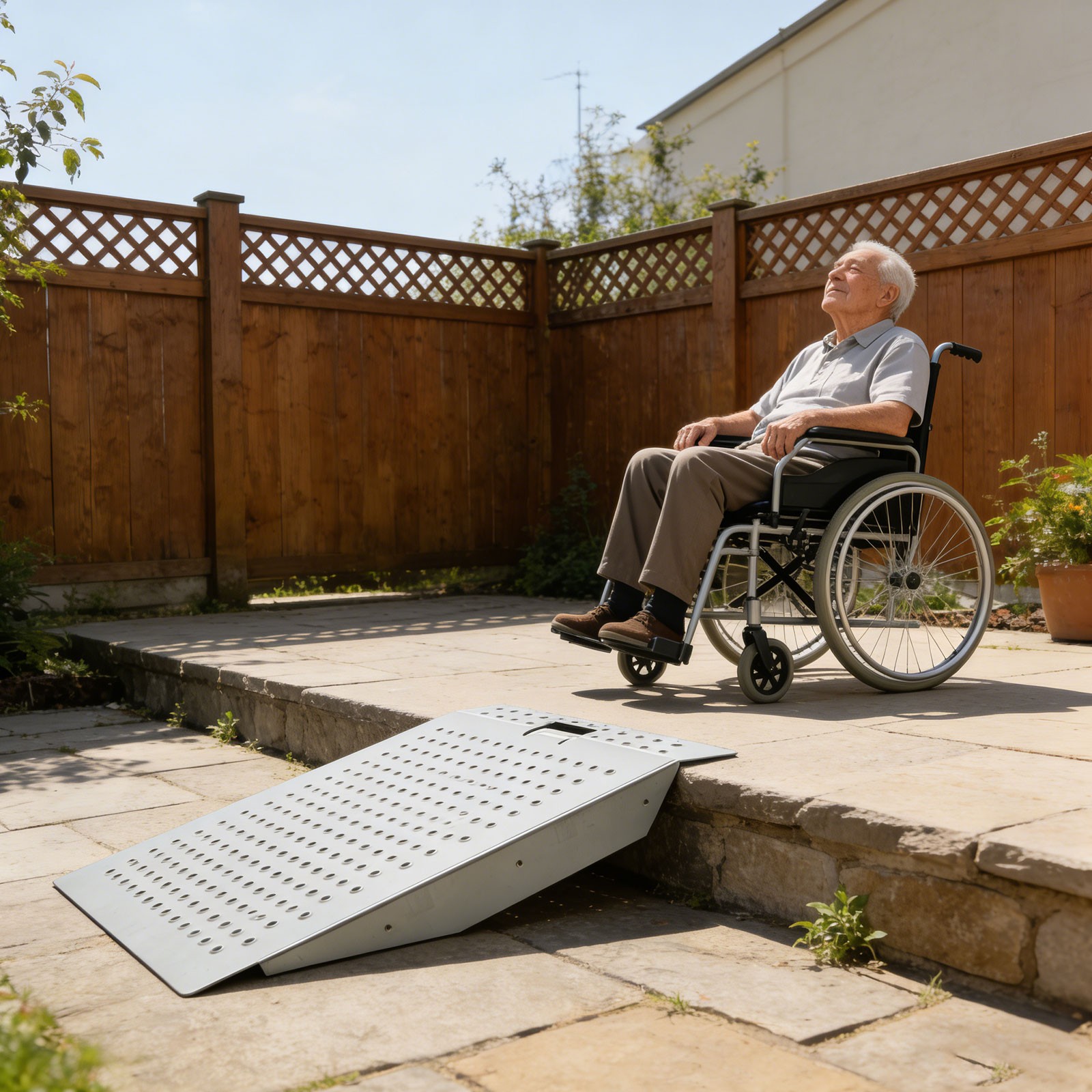 750lbs Shed Ramp Heavy-Duty Loading Ramps Curb Ramp for Lawn Mower Anti-Slip