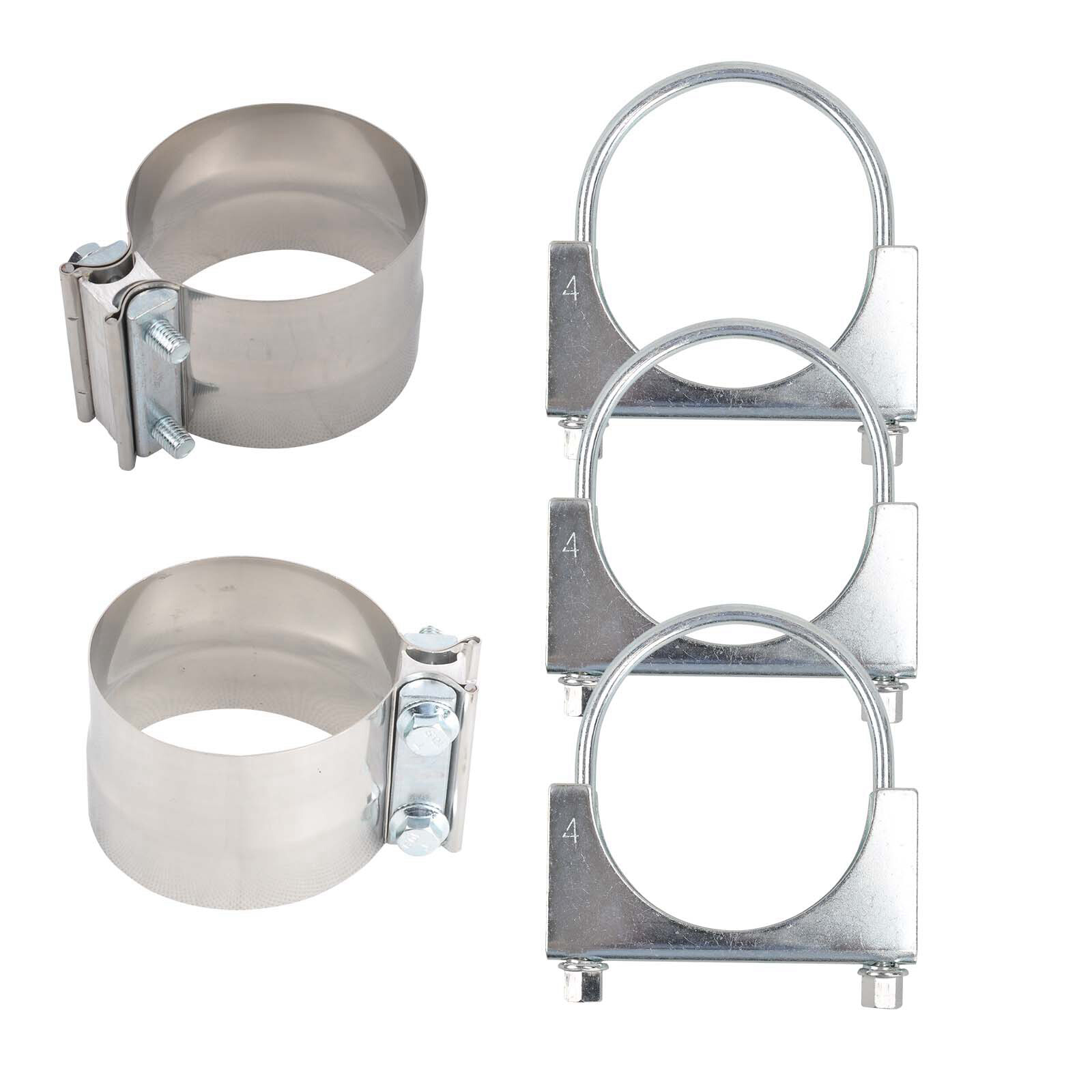 4''/5''Dual Smoker Diesel Exhaust Stack T Pipe+2X 4"/5''In 7''/ 8"Out Stack Tips