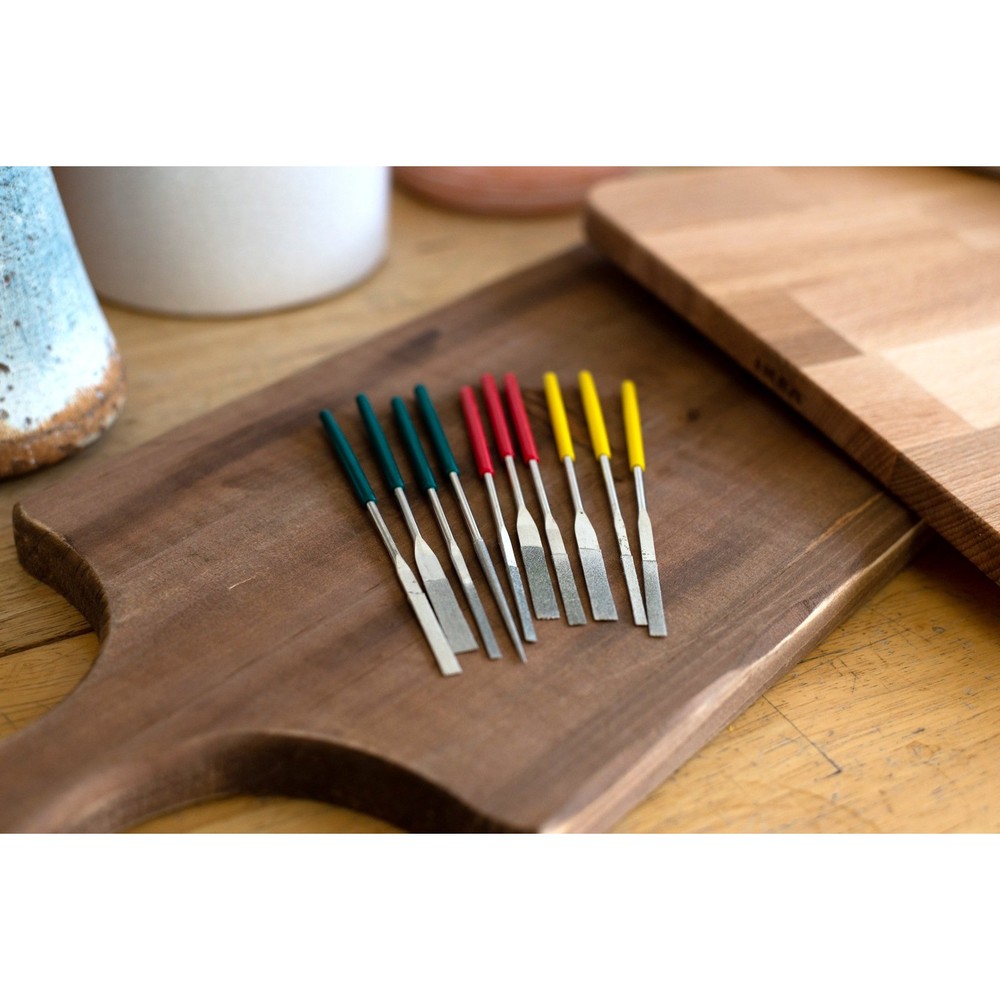 Professional Quality Tapered Diamond File Assorted Grits 10 Piece Set