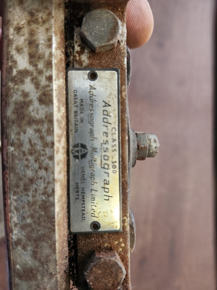 VTG Addressograph Office Machine Class 500 Multigraph Address Stamper Prop