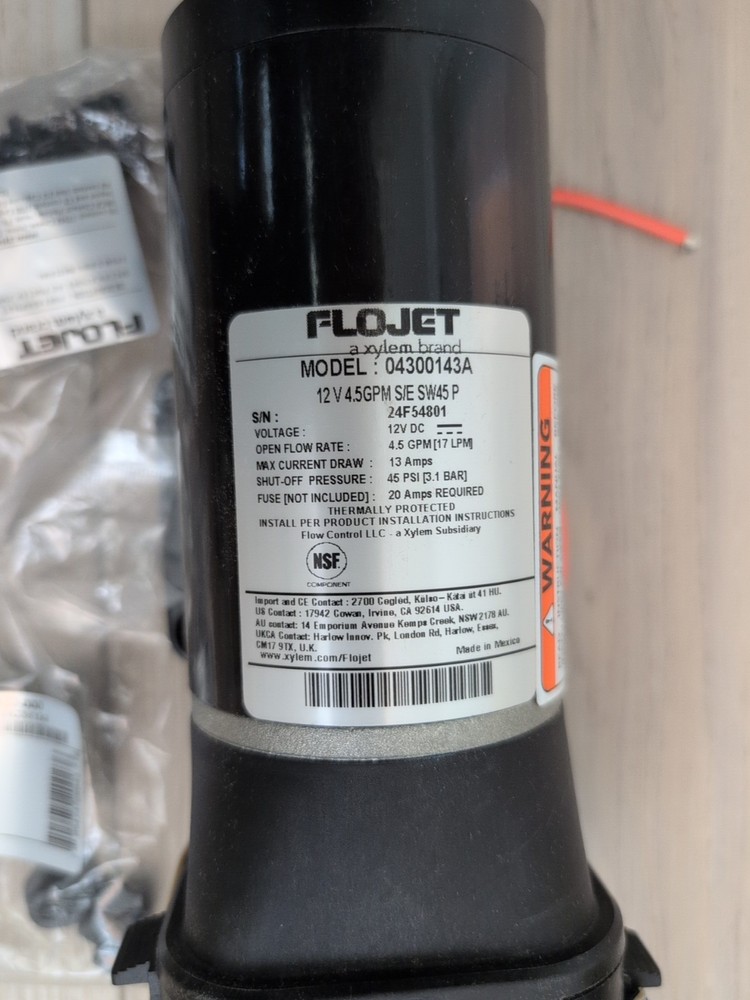 flojet pump 04300143a