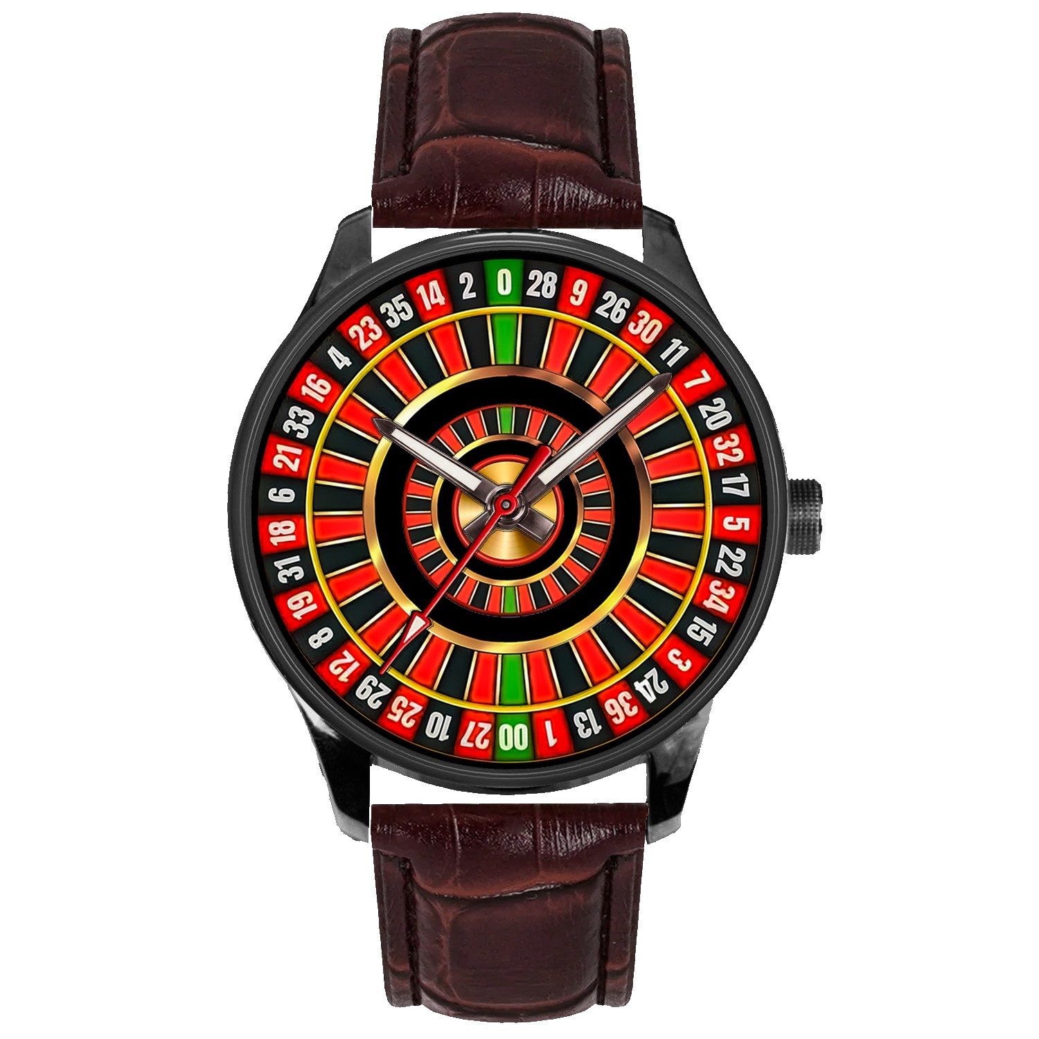 AMERICAN ROULETTE SOLID BRASS CASINO GAMBLING WATCH  USA TARIFF INCLUDED