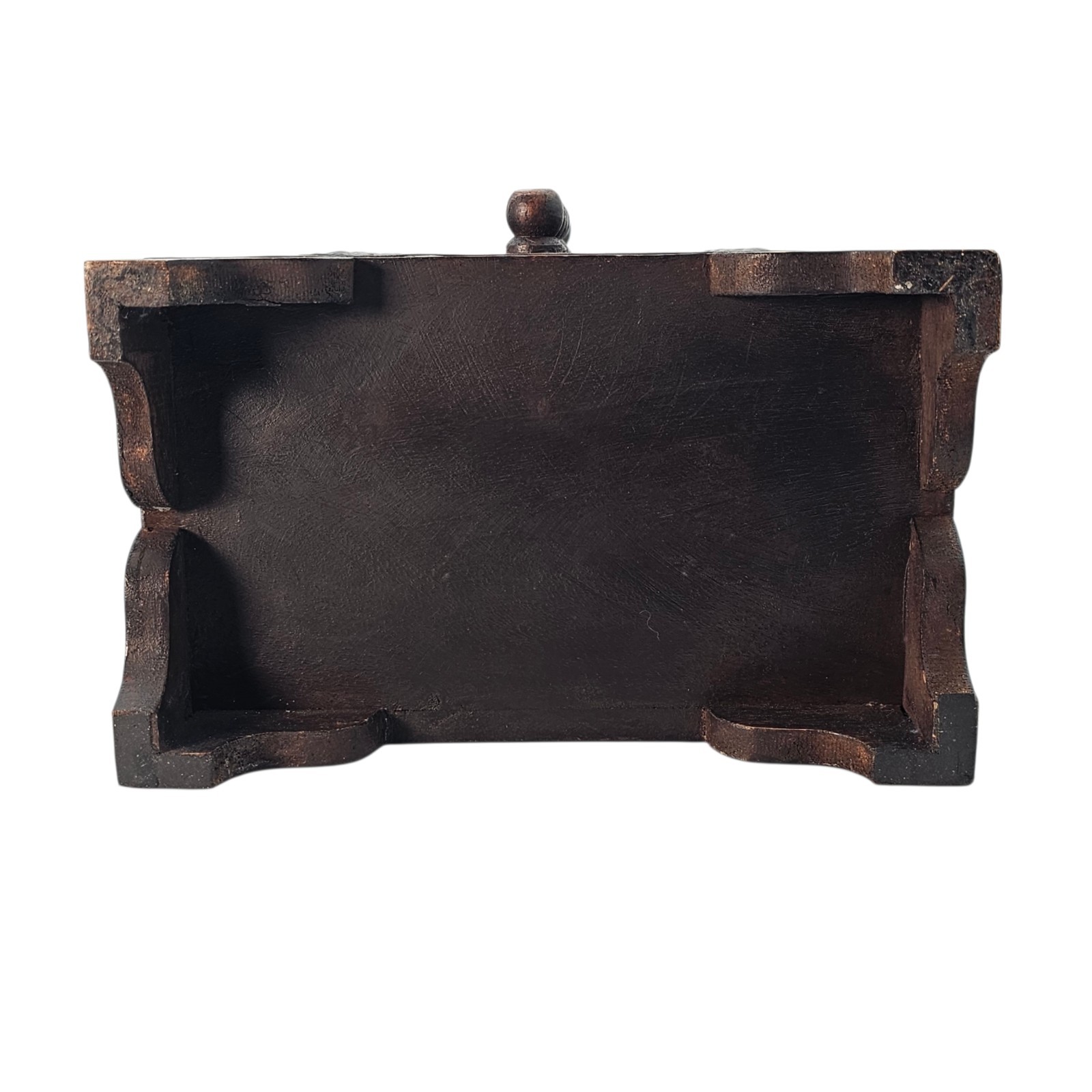 VTG Apothecary Drawer Cabinet 8 Drawer Indian Wood Spice Jewelry Chest (13")