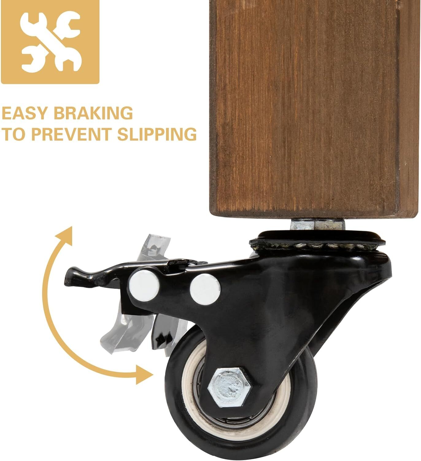 PetsCosset Raised Garden Bed Mobile Raised Wooden Box with Lockable Wheels