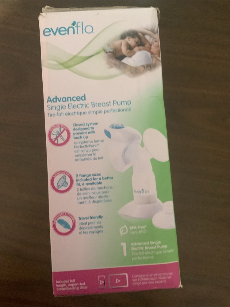 Evenflo Advanced Single Breast Pump Portable Fingertip Control Electric