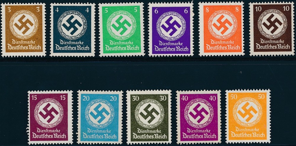 Stamp Selection Germany Official Selection WWII 3rd Reich MNG